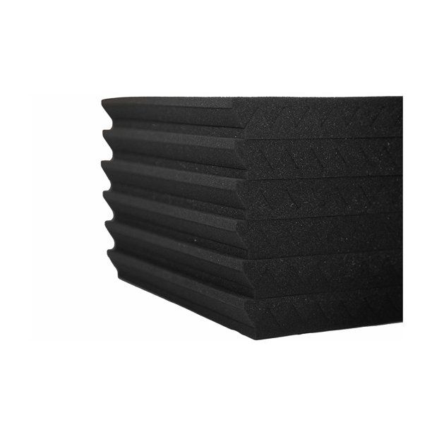 Photo 1 of 24 Black Pack Acoustic Foam Tiles Wall Record Studio Soundproof 12 x 12 x 1 inch Panels
