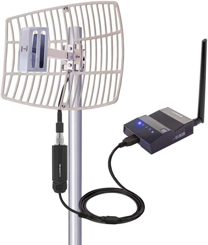 Photo 1 of CC Vector Extended Long Range WiFi Receiver System - Works with All Devices - Receives Distant WiFi and Repeats to All WiFi Devices in a New Location 2.4GHz
