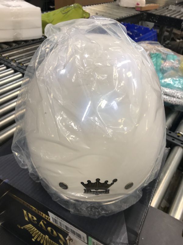 Photo 3 of Royal M139 Open Face Motorcycle Helmet - DOT Approved, Multi-Sport Impact Protection with Unique Design and Classic Style for Adult Men and Women (Gloss White, L)
