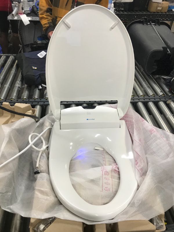 Photo 1 of Brondell Swash 1400 Luxury Bidet Toilet Seat, Fits Elongated Toilets, White – Bidet – Dual Stainless-Steel Nozzles with Sterilization, Warm Air Dryer, Ambient Nightlight
