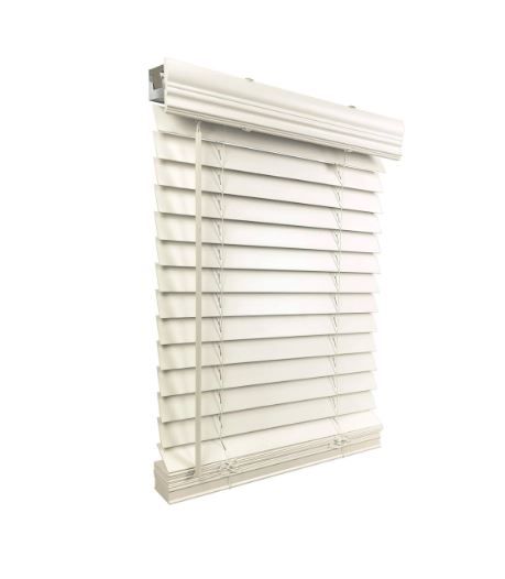 Photo 1 of 2 inch Cordless Faux Wood Blind 58.25inch X60 W x H
