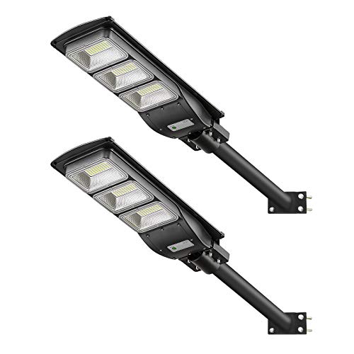 Photo 1 of 2 Pack Solar Street Light, 6000LM LED Solar Power Street Lamp Outdoor Dusk to Dawn for Parking Lot, Yard, Garage and Garden, LOVUS, ST60-039-2
