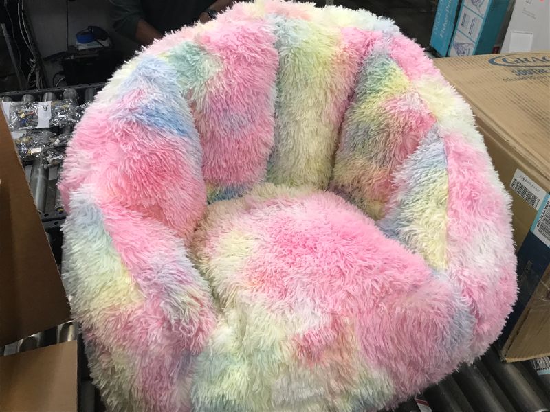Photo 2 of Delta Children Snuggle Foam Filled Chair, Kid Size (for Kids Up to 10 Year Old), Tie Dye
