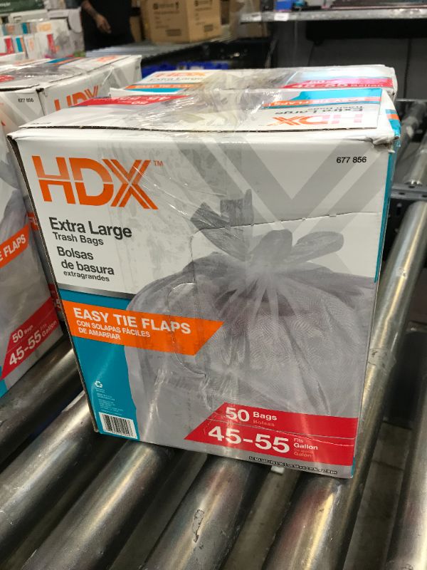 Photo 2 of 2pack HDX 50 Gal. Wave Cut Extra Large Trash Bags (100-Count)
