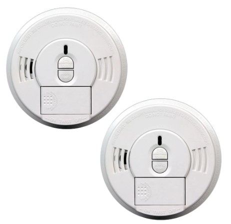 Photo 1 of Firex Hardwired Smoke Detector with Adapters, 9-Volt Battery Backup, and Front Load Battery Door (2-Pack)

