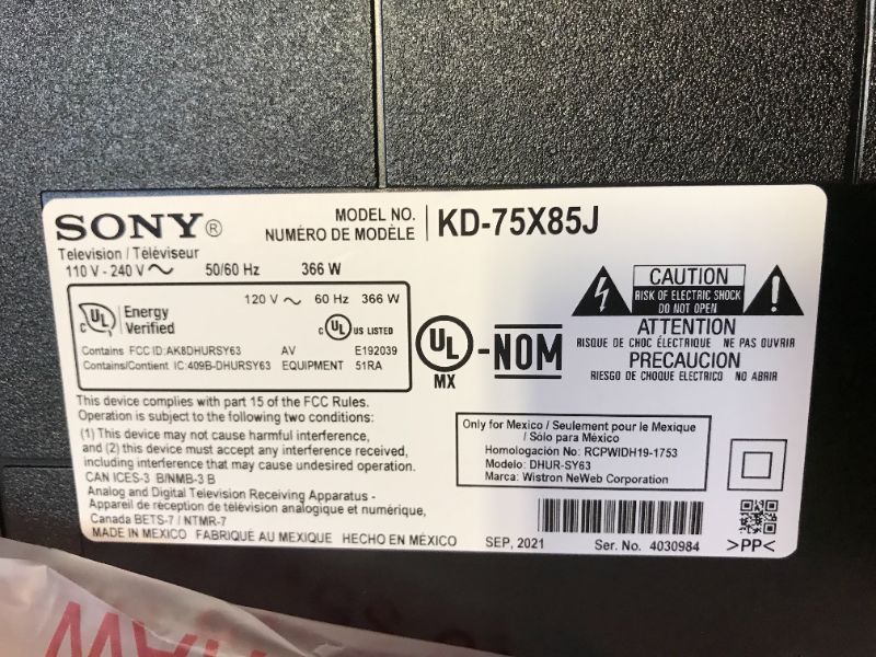 Photo 3 of Sony - 75" Class X85J Series LED 4K UHD Smart Google TV
