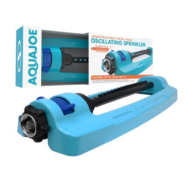 Photo 1 of 2PACK Aqua Joe SJI-OMS16 Indestructible Metal Base Oscillating Sprinkler with Adjustable Spray