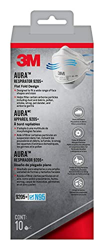 Photo 1 of 3M Aura Particulate Respirator 9205+ N95, 10/Pack