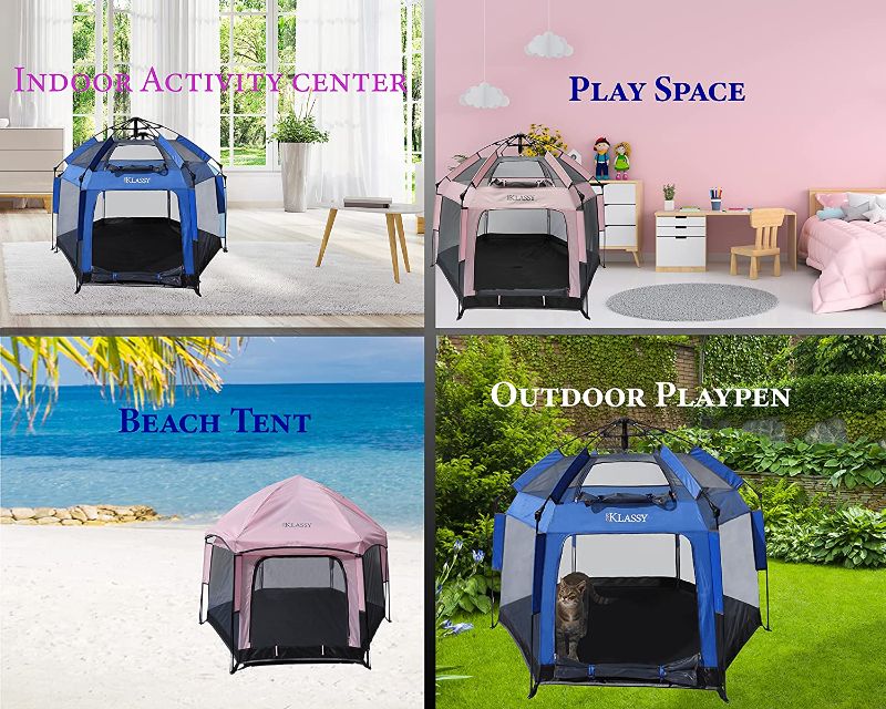Photo 1 of Klassy Foldable Play Tent - Large and Lightweight for Indoor & Outdoor with UV Shade Cover and 100% Mosquito Protection net / Pink

