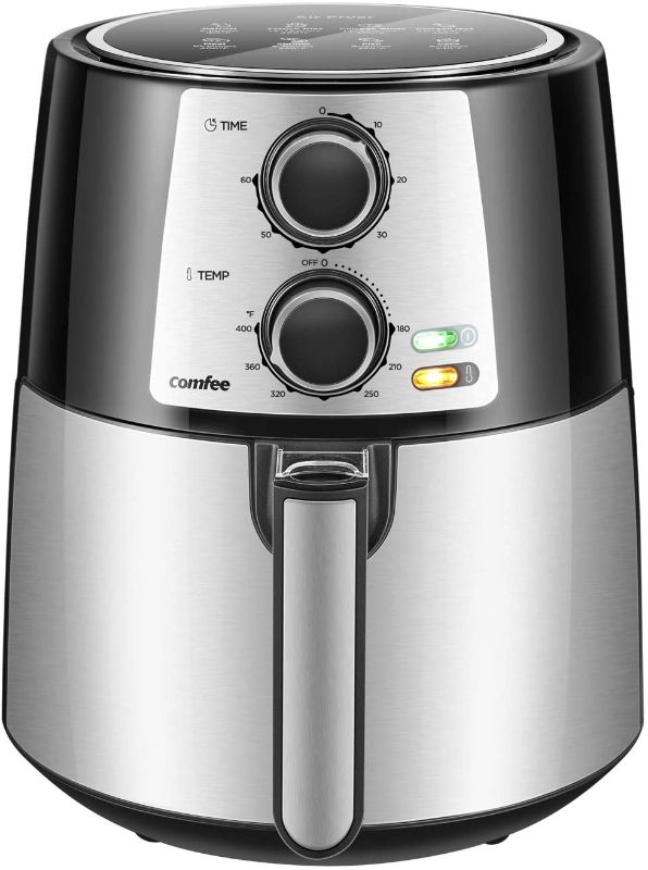 Photo 1 of COMFEE' 3.7QT Electric Air Fryer & Oilless Cooker with 8 Menus and Timer & Temperature Control, Nonstick Fry Basket with Stainless Steel Finish, Auto Shut-off, 1400W, BPA & PFOA Free
