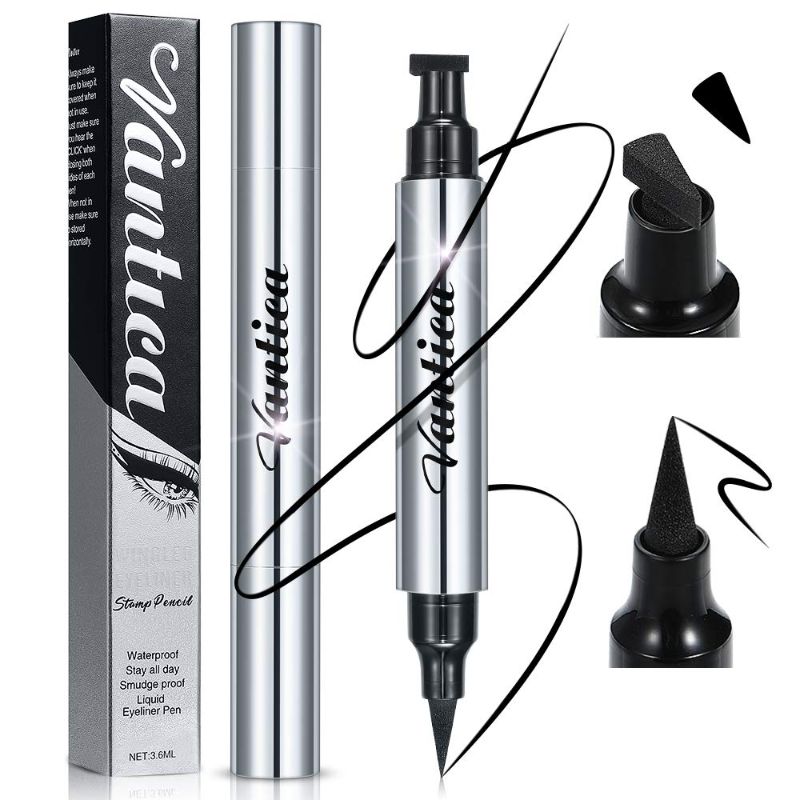 Photo 1 of Eyeliner stamp - Vantica 2 Pack Black Liquid Eyeliner Winged Pencil Cat Wingliner  