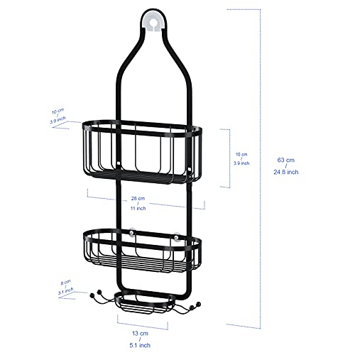 Photo 1 of Kadolina Hanging Shower Caddy Over Shower Rustproof Stainless Steel Black
