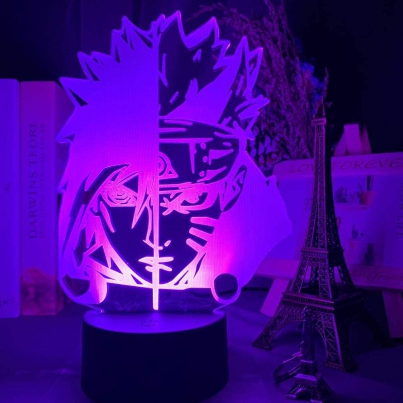 Photo 1 of 3D Night Light Japanese Anime led Illusion Décor Naruto Uzumaki Led Touch Sensor Color Changing 