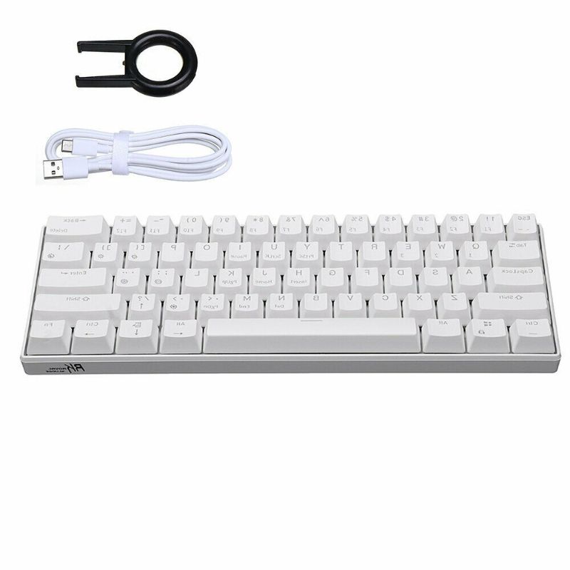 Photo 2 of Mechanical Keyboard 61 Keys Bluetooth Wired Dual Mode RGB Gaming Keyboard
