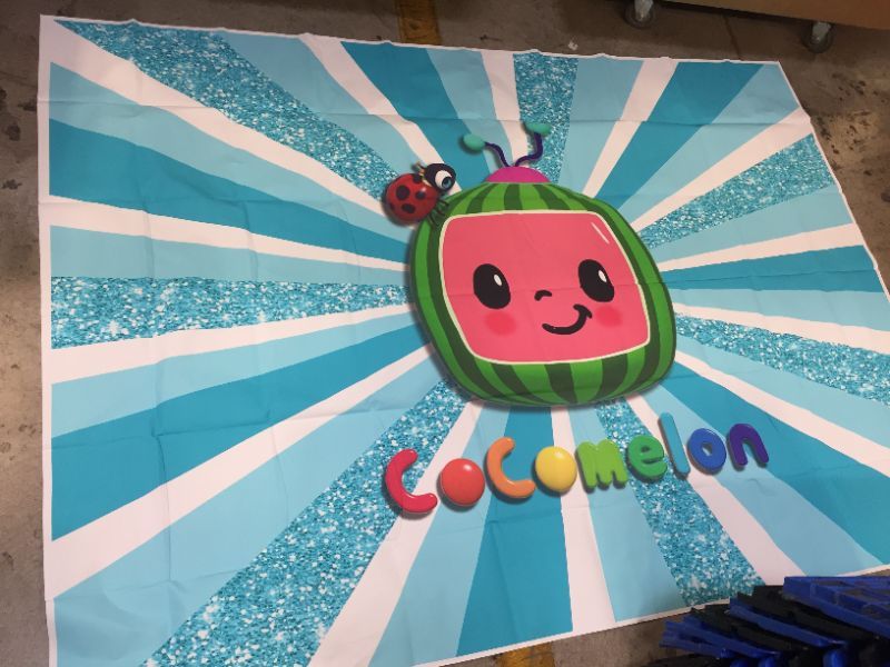 Photo 2 of Betta Cartoon Cute Melon Backdrop for Kids 7x5ft 1 panel 
