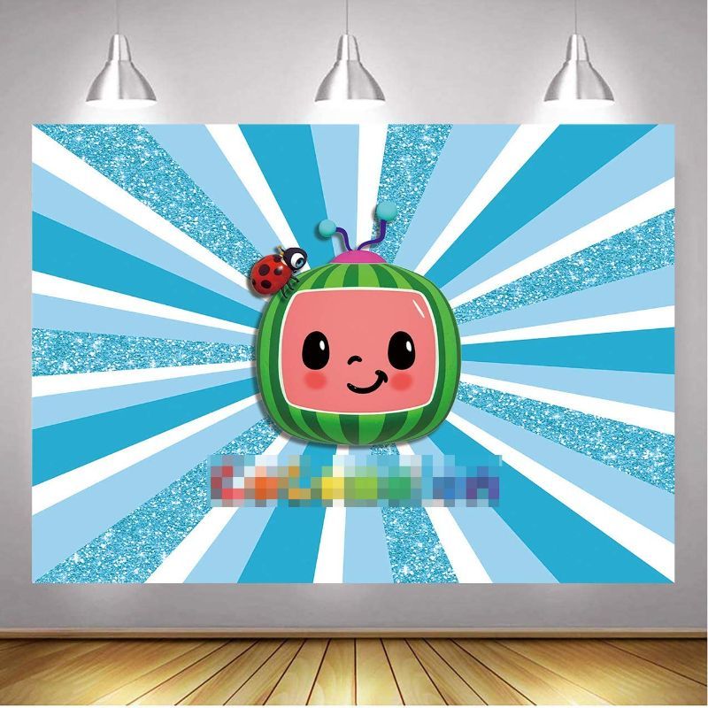 Photo 1 of Betta Cartoon Cute Melon Backdrop for Kids 7x5ft 1 panel 
