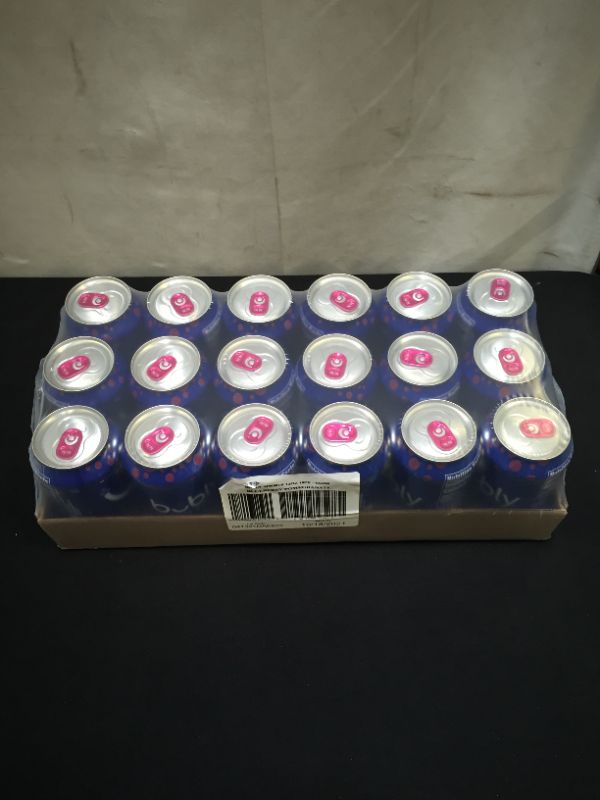 Photo 1 of (18 Cans) bubly Sparkling Water Expires October 18 2021 Blueberry Pomegranate 
