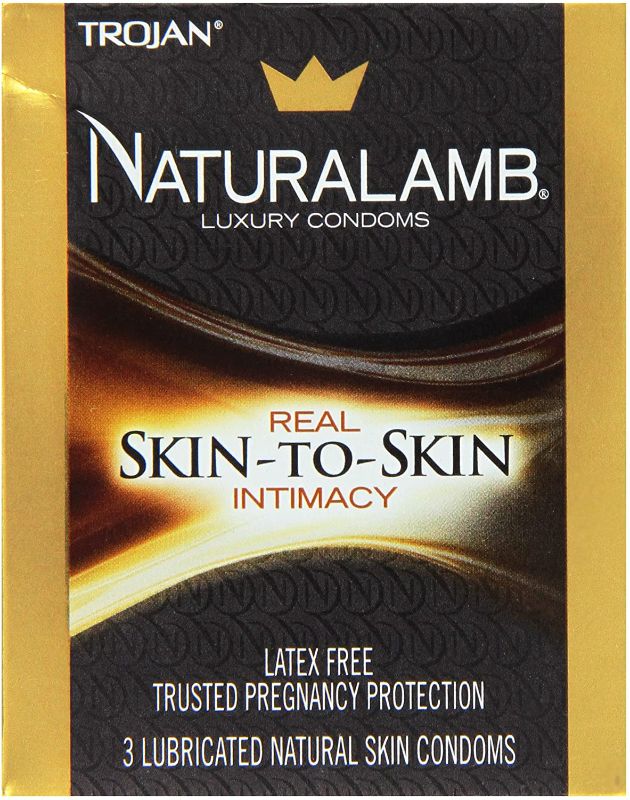 Photo 1 of 2 pack Trojan Naturalamb Condom Lubricated Natural Skin, 3 Count, Pack of 2
