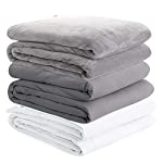 Photo 1 of Degrees of Comfort Zoning Weighted Blanket Adults 2 Duvet Covers for Hot & Cold Sleeper Advance Nano-Ceramic Beads Deliver Durability & Silky Comfort (60x80 18lbs Grey)