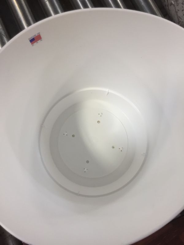 Photo 2 of Novelty Full Depth Round Cylinder Pot, White, 10-Inch