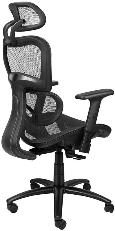 Photo 1 of Komene Ergonomic Office Chair Lumbar Support - Reclining Breathable High Back Executive Mesh Chairs with Adjustable 3D Armrest and Headrest Backrest, Rolling Swivel Computer Task Chair for Home