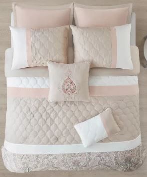 Photo 1 of 510 Design - Shawnee 8 Piece Comforter Set - Blush - Queen