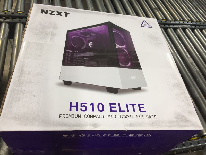 Photo 2 of NZXT - H510 Elite Compact ATX Mid-Tower Case with Dual-Tempered Glass - Matte Black