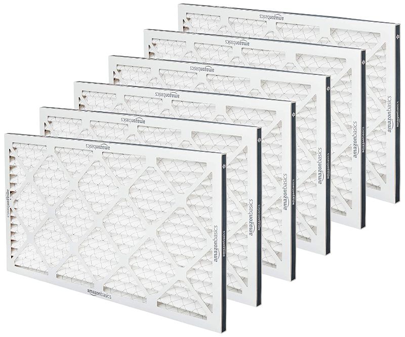 Photo 1 of Amazon Basics Merv 11 AC Furnace Air Filter - 14'' x 25'' x 1'', 6-Pack