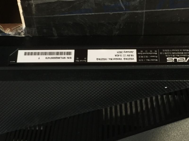 Photo 1 of PARTS ONLY PARTS ONLY PARTS ONLY ASUS TUF Gaming 27" 2K HDR Gaming Monitor (VG27AQ) - WQHD (2560 x 1440), 165Hz (Supports 144Hz), 1ms, Extreme Low Motion Blur, Speaker, G-SYNC Compatible, VESA Mountable, DisplayPort, HDMI