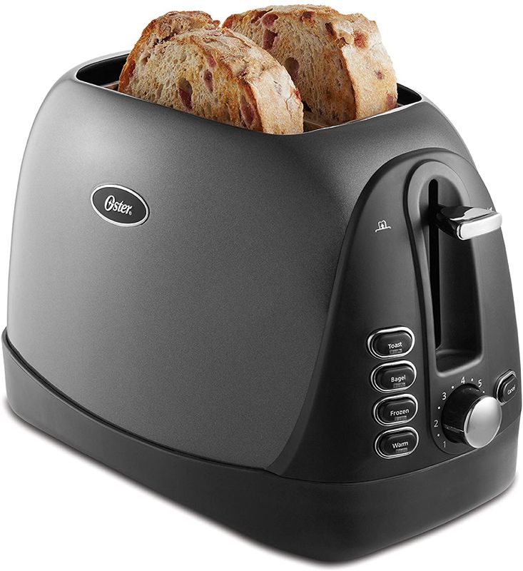 Photo 1 of Oster 2 Slice, Bread, Bagel Toaster, Metallic Grey
