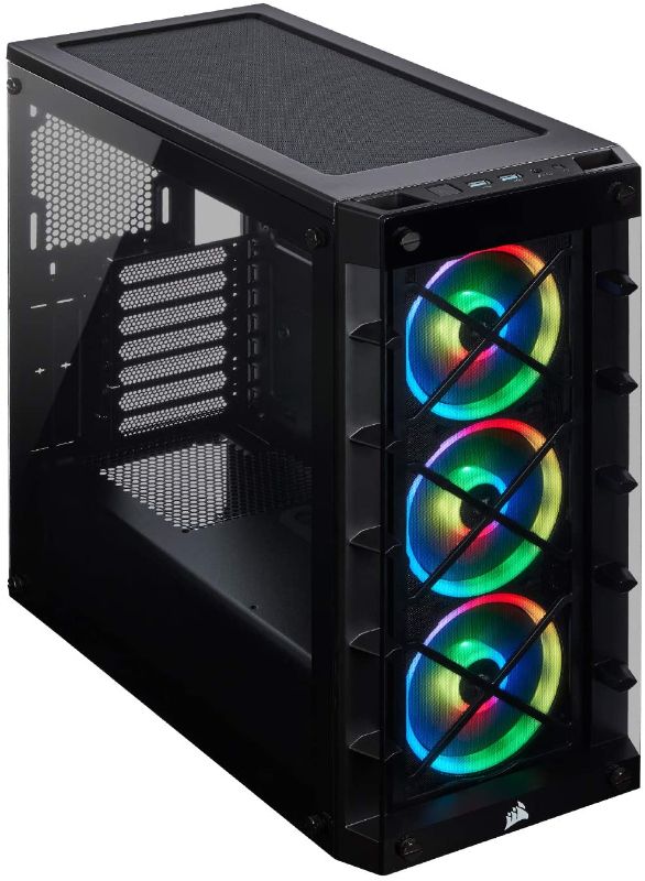 Photo 1 of Corsair Icue 465X RGB Mid-Tower ATX Smart Case, Black