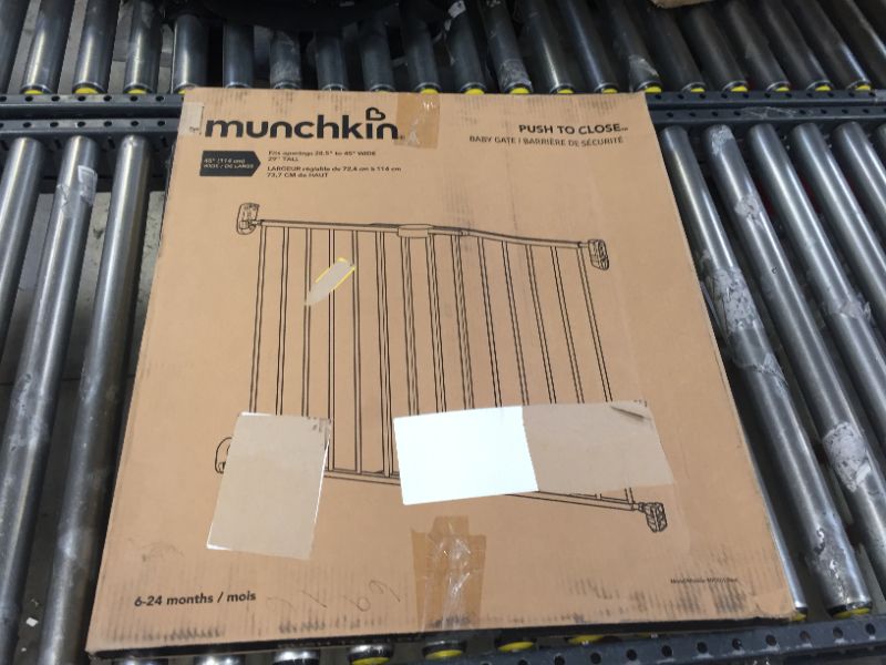 Photo 3 of Munchkin Push to Close Extending Wide Baby Gate, Dark Grey