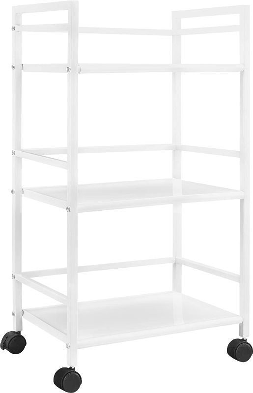 Photo 1 of Ameriwood™ Home Marshall 3-Shelf Metal Rolling Utility Cart, White