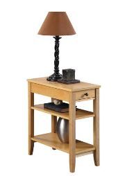 Photo 1 of American Heritage Natural 11-Inch Three Tier End Table With Drawer
