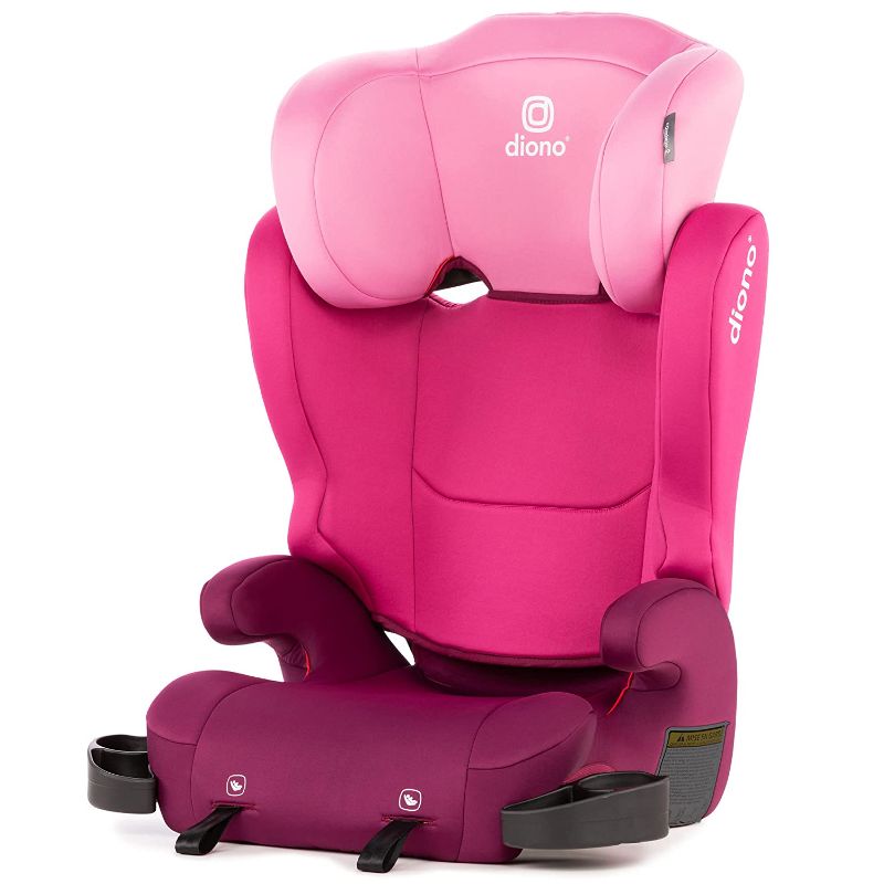 Photo 1 of Diono Cambria 2 Latch, 2-in-1 Belt Positioning Booster Seat, High-Back to Backless Booster XL Space & Room to Grow, 8 Years 1 Booster Seat, Pink