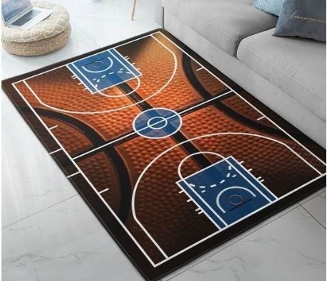 Photo 1 of 56in by 78in Basketball Court Rug