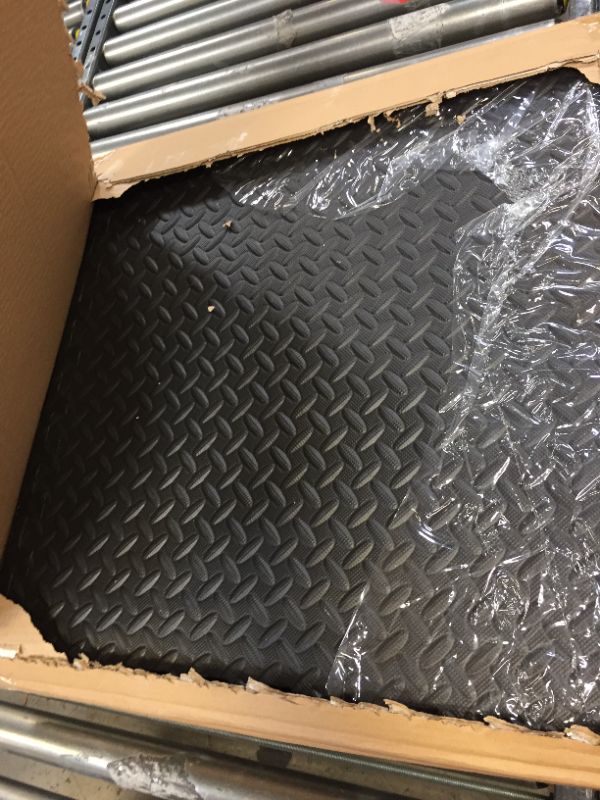 Photo 1 of 6 Exercise Floor Mats Gym Rubber Flooring Tiles Garage Home Fitness Workout Mat