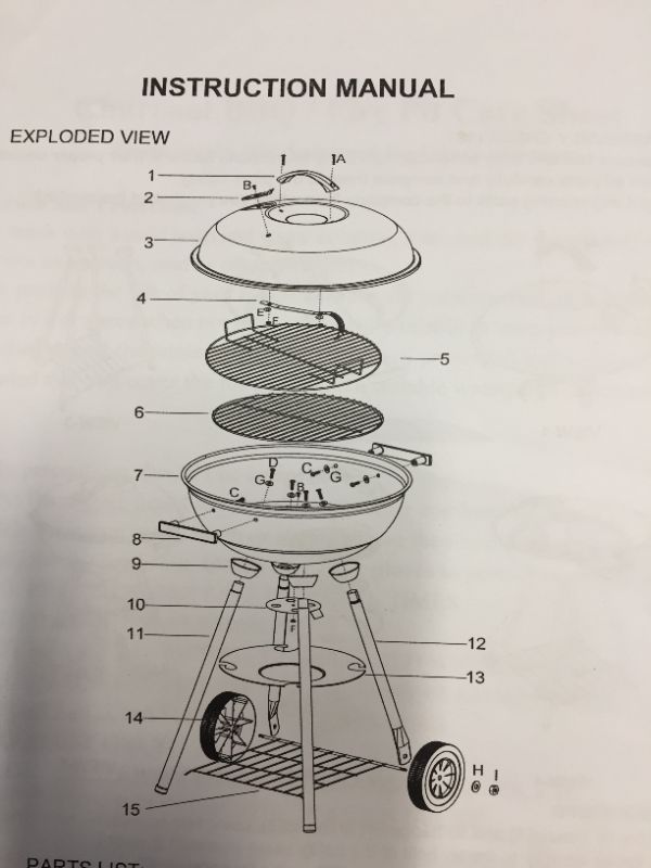 Photo 2 of 18.5" Kettle Charcoal Grill (Part number: wf1-G27000185)