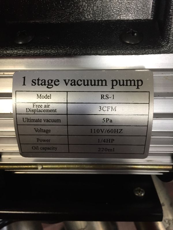 Photo 3 of Generic 1 Stage Vacuum Pump