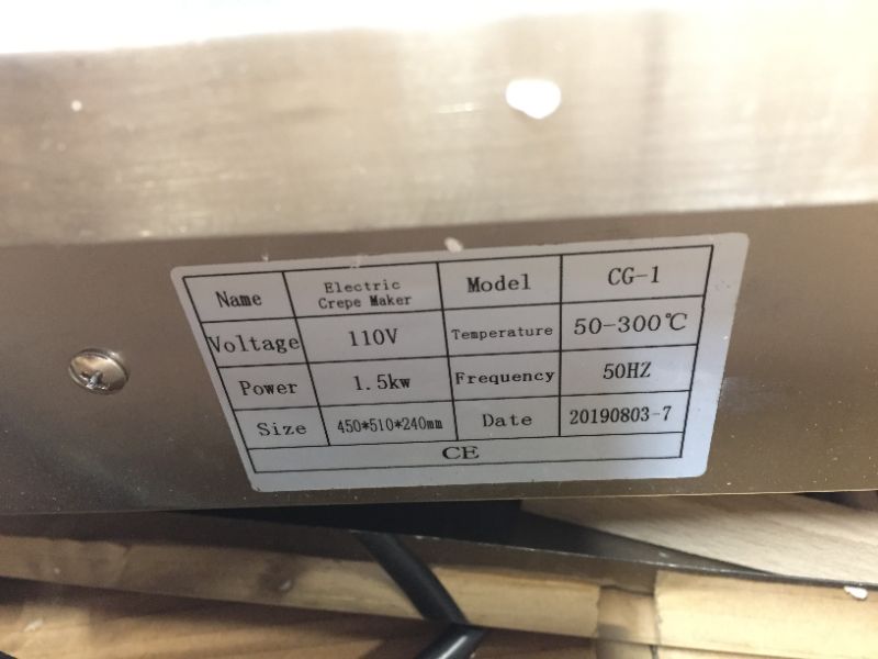 Photo 1 of Generic Electric Crepe Maker