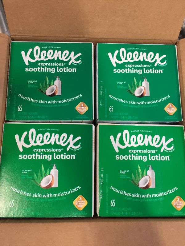 Photo 3 of 8 Boxes of 65 Tissues Kleenex Expressions Soothing Lotion