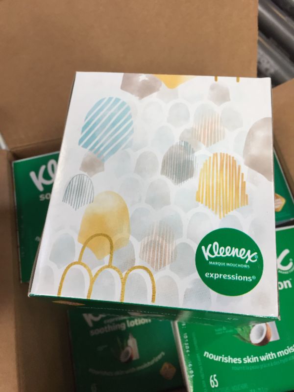 Photo 4 of 8 Boxes of 65 Tissues Kleenex Expressions Soothing Lotion