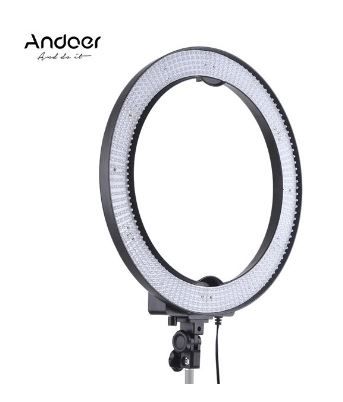 Photo 1 of Andoer LA-650D 5500K 36W Ring Digital Photographic Studio Light with 600 LED Lights Stepless Adjustment W/ Color Filters and Bag for Photographic Lighting Photography Live Show