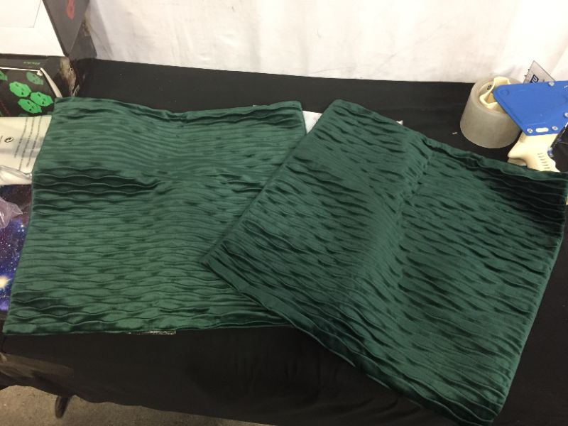 Photo 1 of 2 pack pillow covers green velvet 