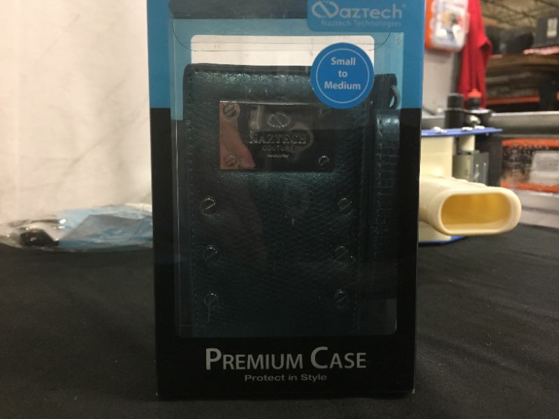 Photo 2 of Naztech Prive Case - Small/Medium Bar Phones - Blackberry, HTC, Samsung, LG, Motorola, and Nokia - Turquoise
