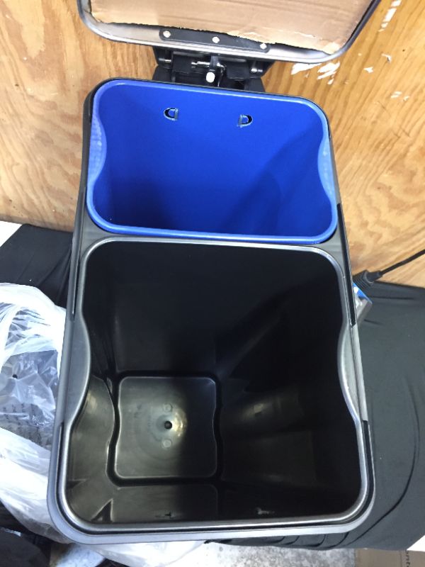 Photo 1 of 50L stainless steel dual compartment step pedal bin