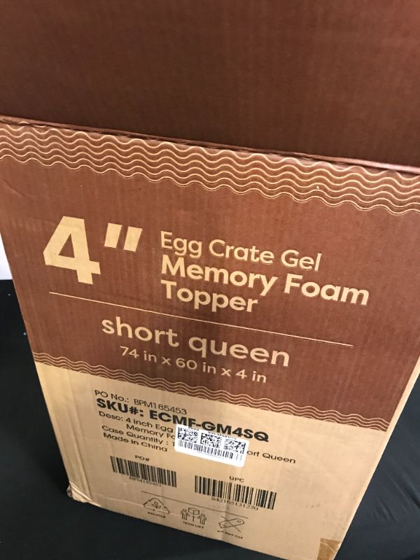 Photo 1 of 4ina egg crate gel memory foam topper short queen