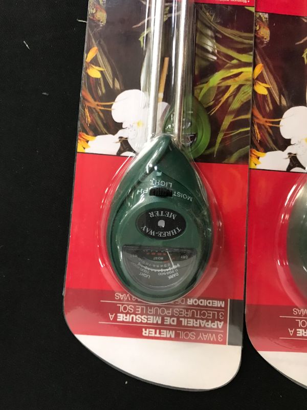 Photo 1 of 2 pack of 3 way Soil Ph meter reader gauge