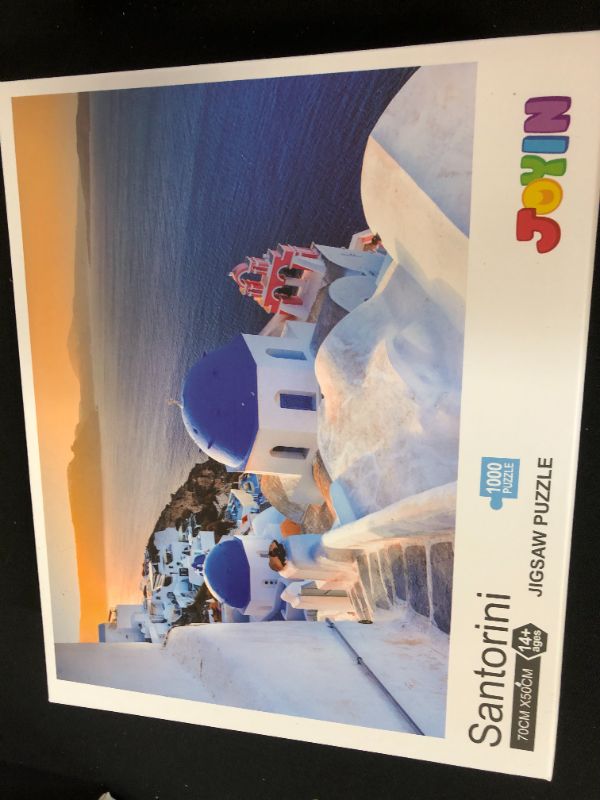 Photo 1 of 2 pack of 1000pc jigsaw puzzles Santorini and Aegan Sea