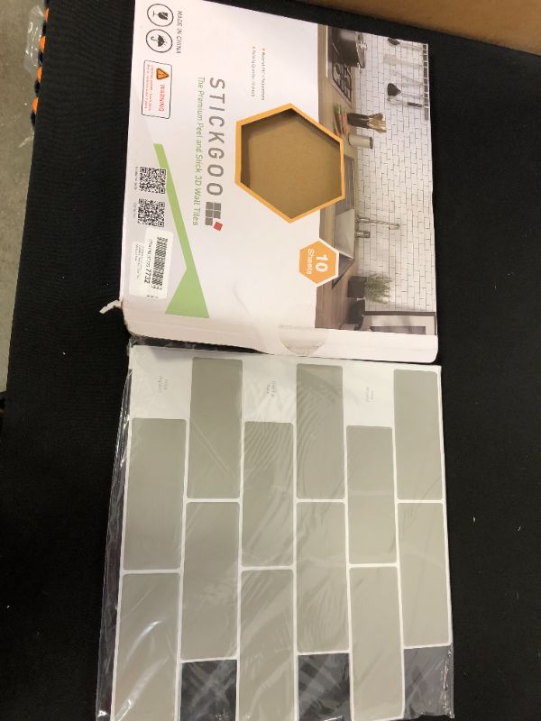 Photo 1 of 10 sheets of peel and stick 3D wall tiles